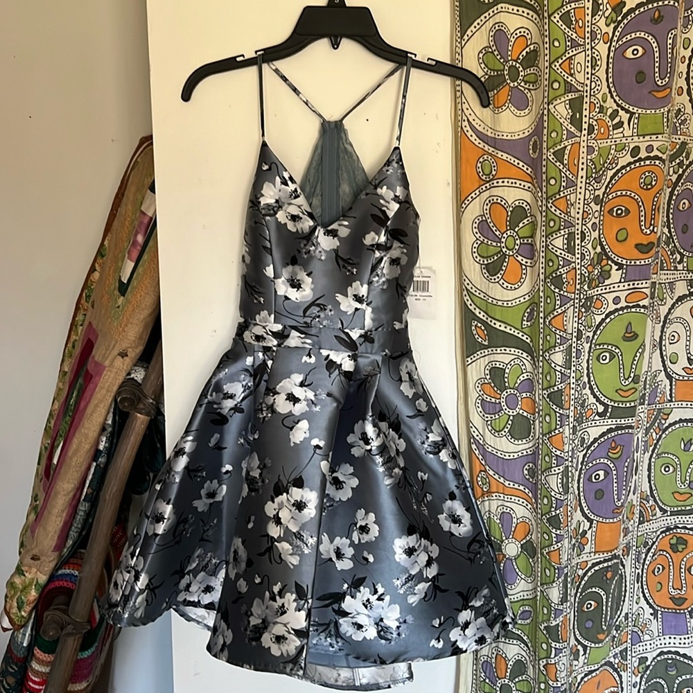 NWT Blue Floral Mini/ Homecoming Dress